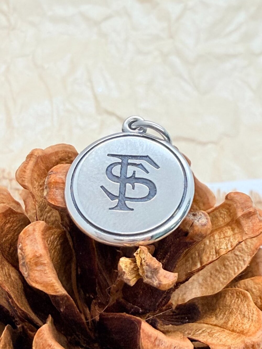 James Avery Florida State University FSU Disc Charm Sterling Silver College